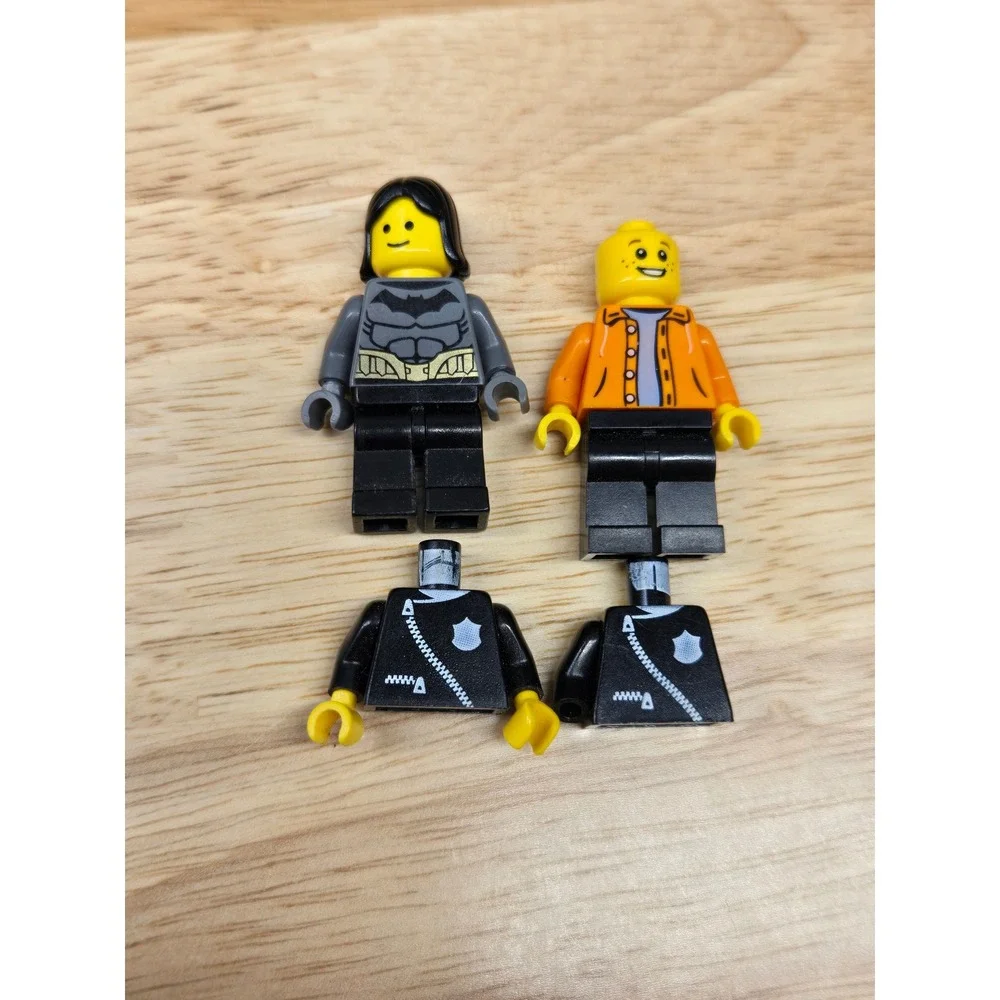 LEGO Minifigure Lot Batman Female Figure Orange Jacket Male 2 Police Torsos